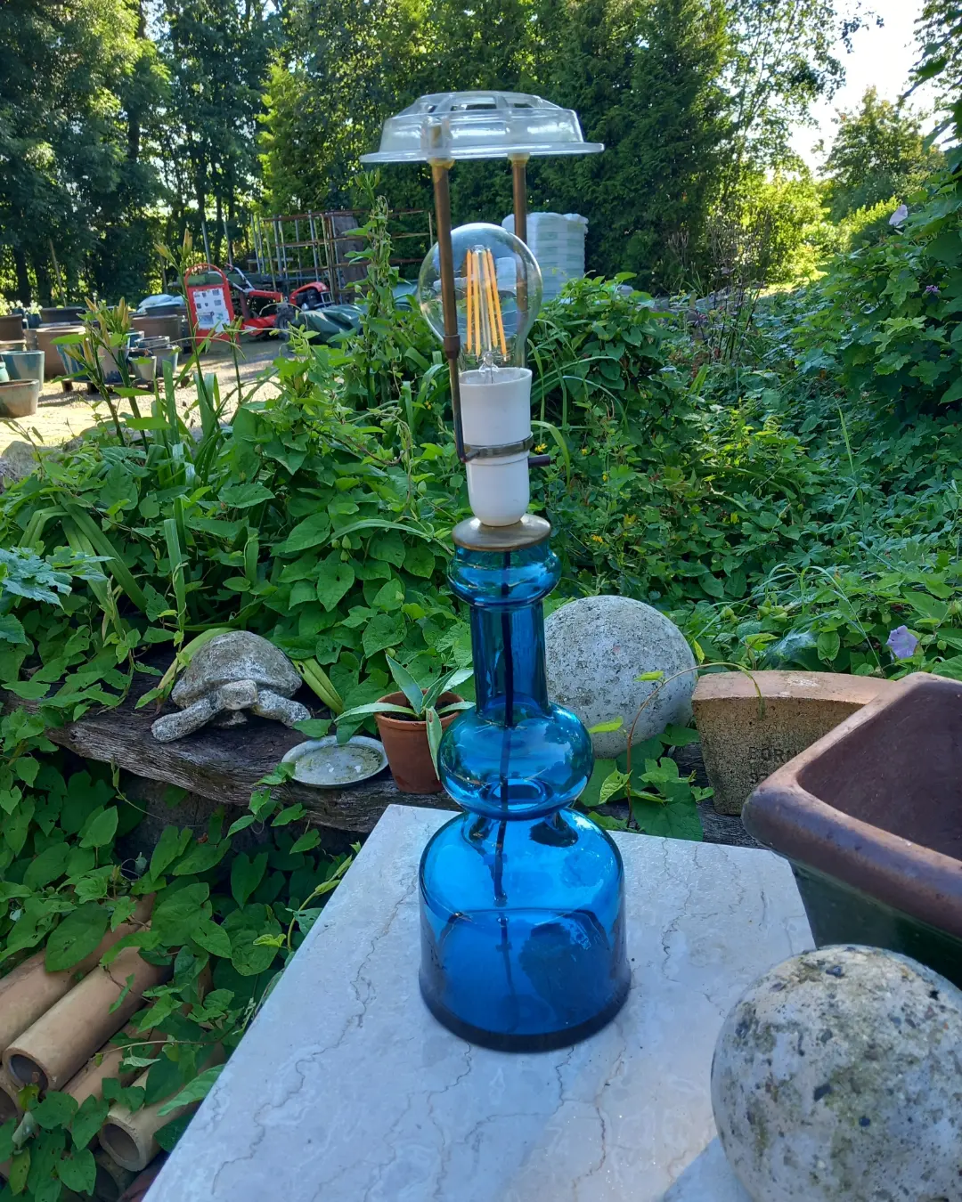 Glas bordlampe  
